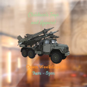 ミサイル車の漫画イラストレーション ウィンドウサイン (シート2)