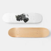 ミサイル車の漫画イラストレーション スケートボード (横)