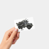 ミサイル車の漫画イラストレーション バッジ (手持ち)