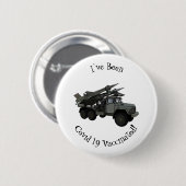 ミサイル車の漫画イラストレーション 缶バッジ (正面&裏面)