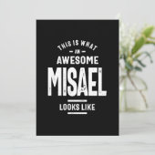 ミサエルの名前入り誕生日ギフト 招待状 (スタンド正面)