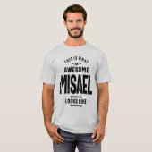 ミサエルパーソナライズされた名誕生日ギフト Tシャツ (正面フル)