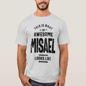 ミサエルパーソナライズされた名誕生日ギフト Tシャツ (正面)