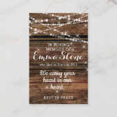 ミサカードの十字の動揺してな木製の名刺 名刺 (裏面)