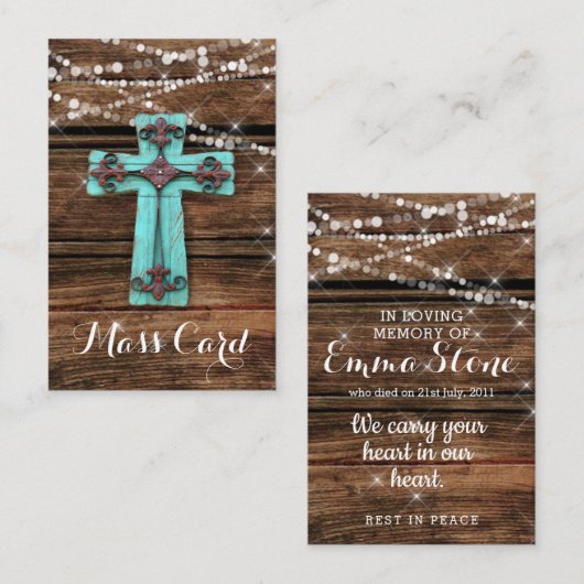 ミサカードの十字の動揺してな木製の名刺 名刺 (正面/裏面)
