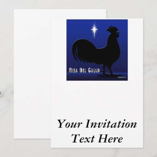 ミサデルガロ 招待状 (正面/裏面)