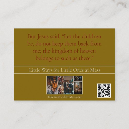 ミサ・ホーリー・カードでの小さな人のための小さな方法 エンクロージャーカード (裏面)