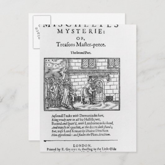 「ミシェフェスの謎と宝物」のタイトルページ ポストカード (正面/裏面)