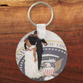 ミシェルとバラク・オバマ キーホルダー (正面)