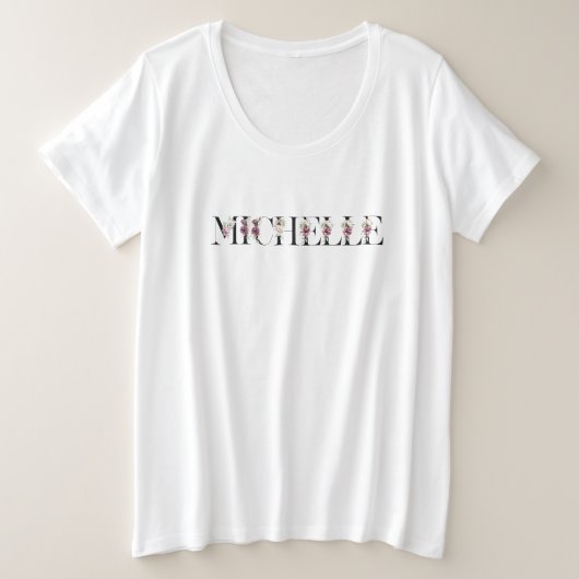 ミシェルと呼ぶ。 プラスサイズTシャツ (デザイン正面)