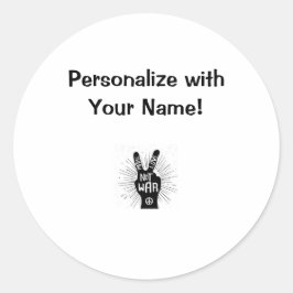 ミシェルの愛は戦争ではない – (CYO)ラパーソナライズされたベル ラウンドシール