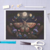 ミシェルの羽ばたきカラフル月 薄葉紙 (クラフト)