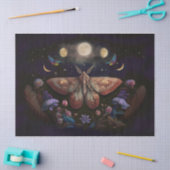 ミシェルの羽ばたきカラフル月 薄葉紙 (クラフト)