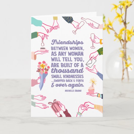 ミシェルオバマ引用文ガレンティーヌデイカード カード (黄色い花)