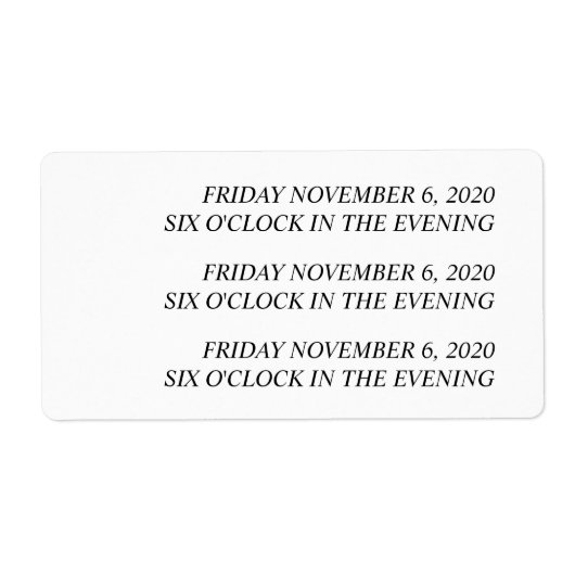 ミシェルカスタムの「新しい日付」のステッカー ラベル (正面)