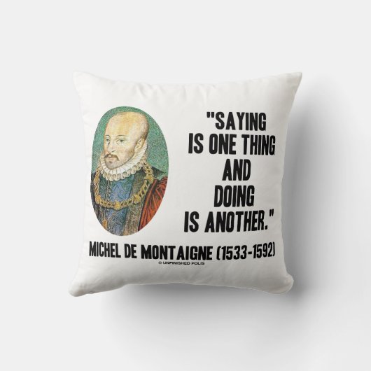 ミシェルデモンテーニュことわざ一つのこともう一つのこと クッション (裏面)