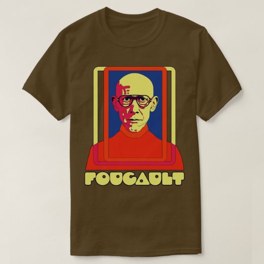 ミシェルフーコーレトロ70sスタイル tシャツ (デザイン正面)