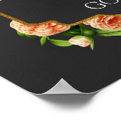 ミシェル名の意味王室のフローラ誕生日ミント ポスター (角)