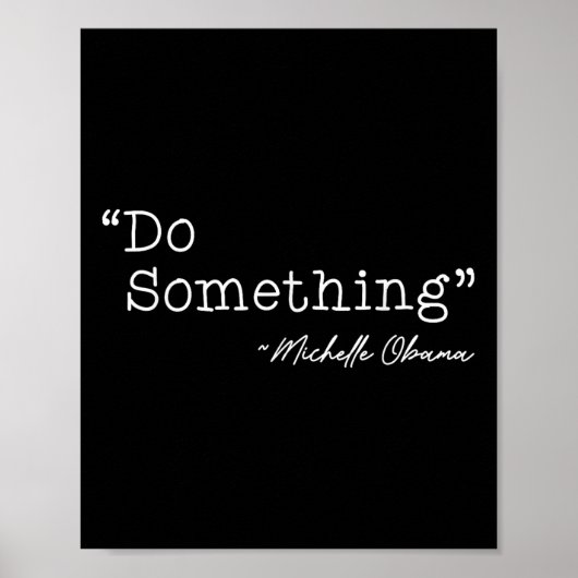 ミシェル・オバマをソーイング – Uni-Adult, Black, Small ポスター (正面)