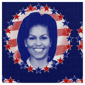 ミシェル・オバマ大統領夫人が星条旗を描く ファブリック (クローズアップ)