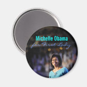 ミシェル・オバマ大統領夫人のマグネット マグネット (正面/裏面)