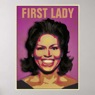 ミシェル・オバマ大統領夫人カスタマイズ- ポスター