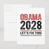 ミシェル・オバマ大統領2028年 シーズンポストカード (正面/裏面)