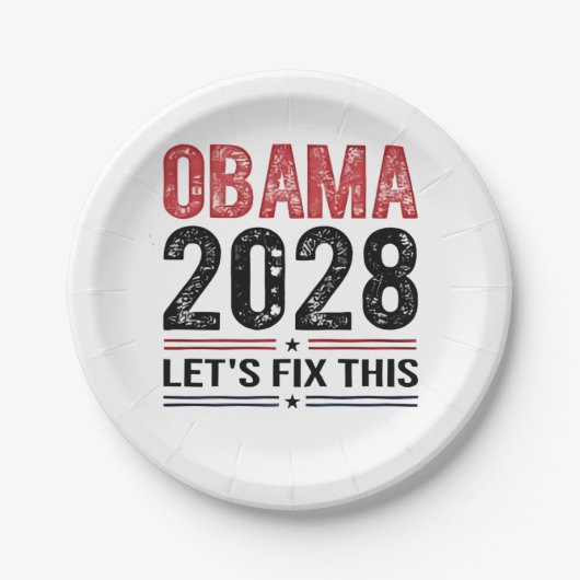 ミシェル・オバマ大統領2028年 ペーパープレート (正面)