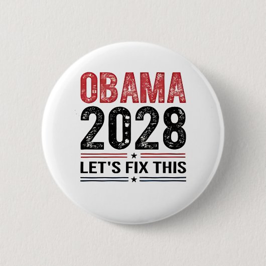 ミシェル・オバマ大統領2028年 缶バッジ (正面)