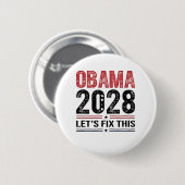 ミシェル・オバマ大統領2028年 缶バッジ (正面&裏面)