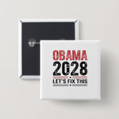 ミシェル・オバマ大統領2028年 缶バッジ (正面&裏面)