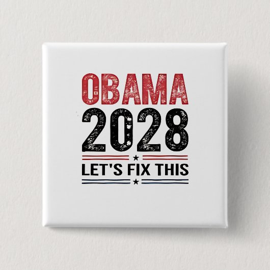 ミシェル・オバマ大統領2028年 缶バッジ (正面)