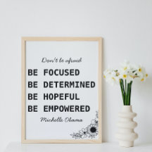 ミシェル・オバマ引用文はフェミニズムの芸術を恐れない