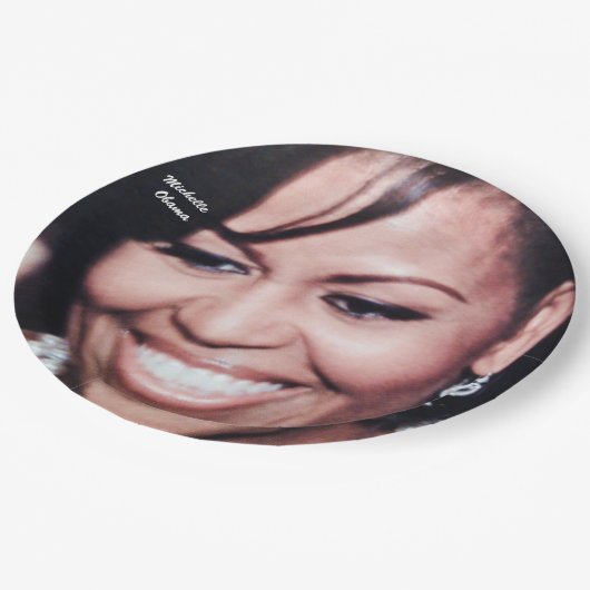 ミシェル・オバマ，アメリカのファーストレディ・プレート ペーパープレート (アングル)