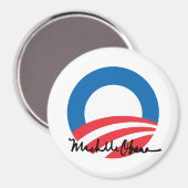 ミシェル・オバマ・オートグラフでオバマO -.png マグネット (正面/裏面)