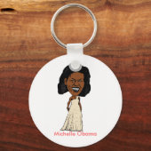 ミシェル・オバマ・キーチェーン キーホルダー (正面)