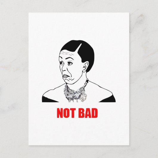 ミシェル・オバマ・ノットバッドミーム ポストカード (正面)