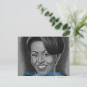 ミシェル・オバマ・ポストカード ポストカード (スタンド正面)