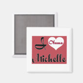 ミシェル・オバマ・ポンカスタマイズク- マグネット (正面/裏面)