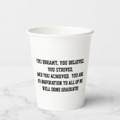 ミシェル・オバマ – 卒業紙カップ 紙コップ (裏面)