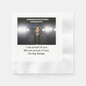 ミシェル・オバマ – 卒業論文ナプキン 縁ありカクテルナプキン (正面)