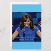 ミシェル・オバマ「We Go High」コレクション 便箋 (正面/裏面)