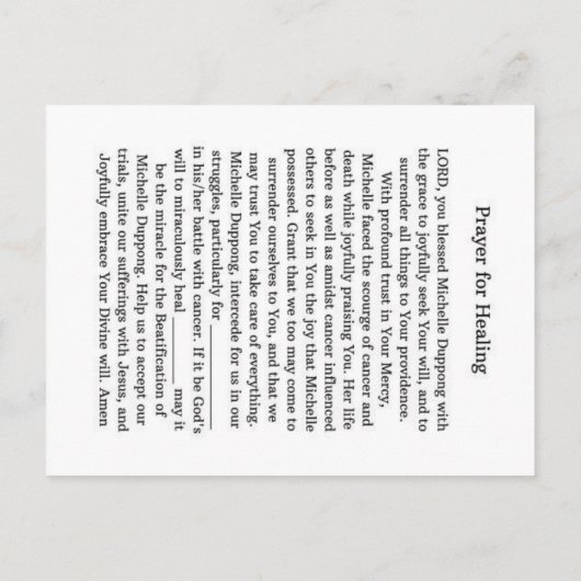 ミシェル・デュポン 案内ポストカード (裏面)