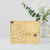 ミシェル・ド・モンテーニュからの手紙1585 ポストカード (スタンド正面)