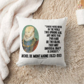 ミシェル・ド・モンテーニュの名言 - 二人の意見は決して同じではない クッション (ブランケット)