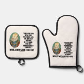 ミシェル・ド・モンテーニュ二つの意見が似ていない引用文 鍋つかみ&鍋敷きセット (正面)