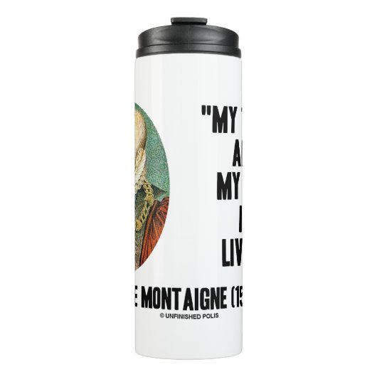 ミシェル・ド・モンテーニュ私の貿易と私の芸術は生きている タンブラー (正面)