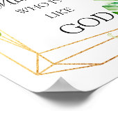 ミシェル 名前 の意味 花フレーム トロピカル ポスター (角)