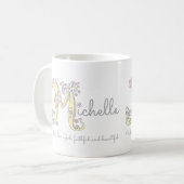 ミシェールの手紙Mの一流の意味モノグラムのマグ コーヒーマグカップ (正面左)