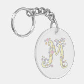 ミシェールの手紙Mの女の子の一流の意味keychain キーホルダー (正面左)